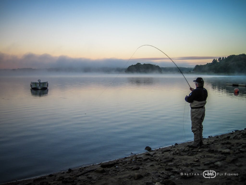 Guided stillwater trout fly fishing Brittany Fly Fishing