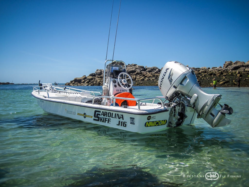 The fly fishing boat  Brittany Fly Fishing